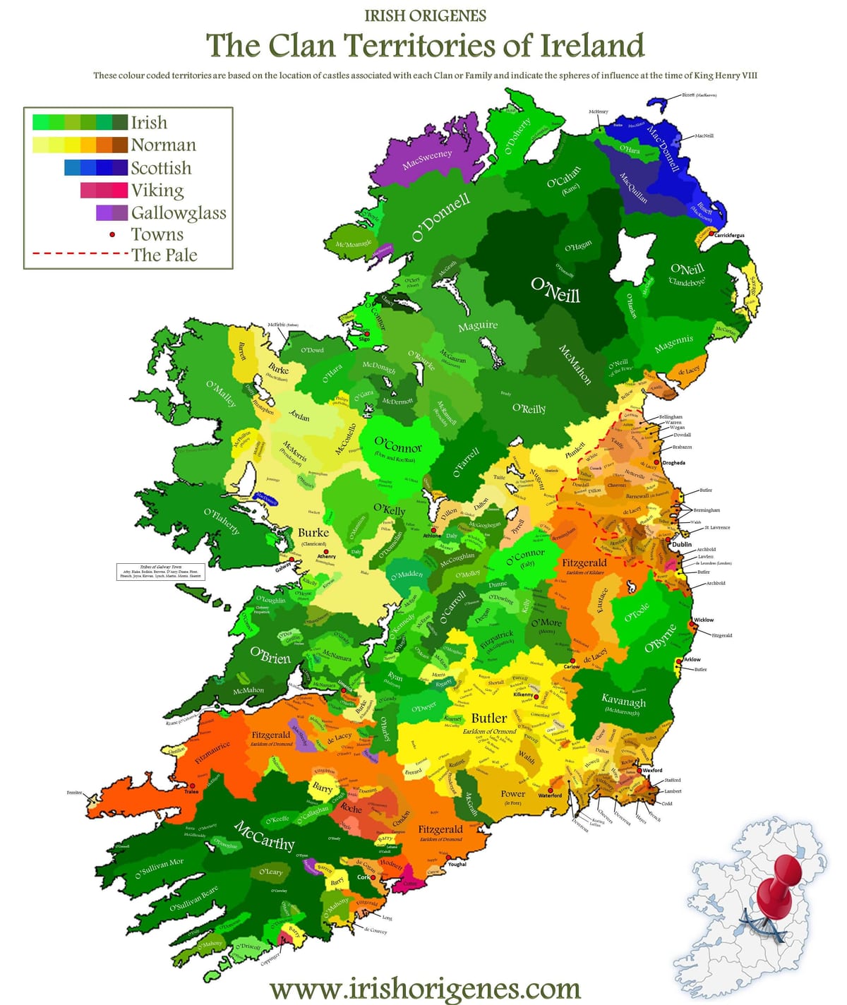 ਨਕਸ਼ਾ ਦੇ ਕਬੀਲੇ ਦਾ ਨਕਸ਼ਾ ireland