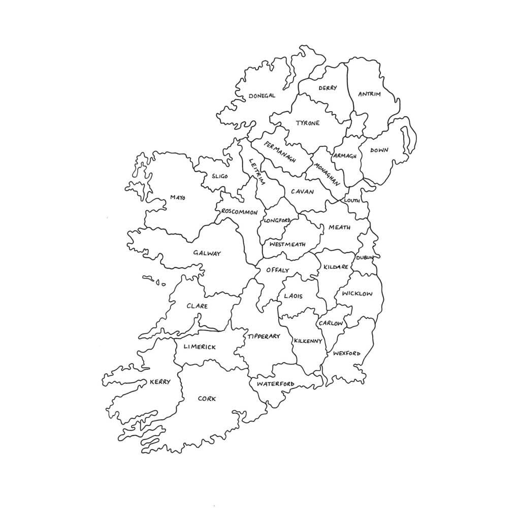 ਨਕਸ਼ਾ ਦੇ ਟਸਰਫ਼ ਨਕਸ਼ਾ ireland