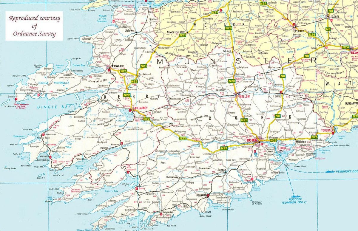 ਨਕਸ਼ਾ ਨਕਸ਼ਾ ਦੇ ਉੱਤਰੀ ਪੱਛਮੀ ireland