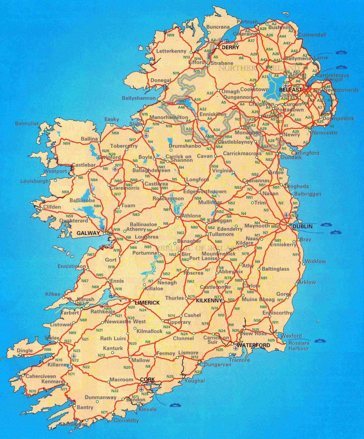 ਨਕਸ਼ਾ ਦੇ eire counties