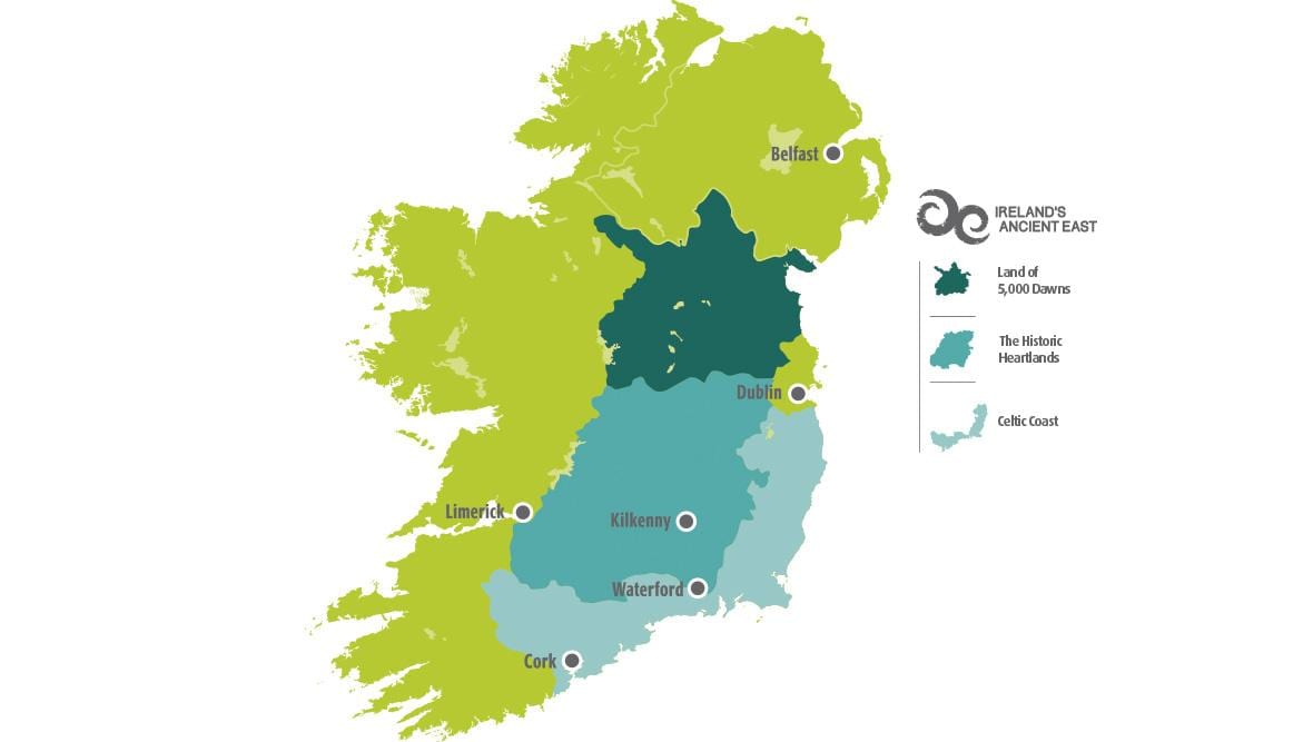 ਨਕਸ਼ਾ ਨਕਸ਼ਾ ਦੇ ireland ਦੇ ਪੂਰਬੀ ਤੱਟ'