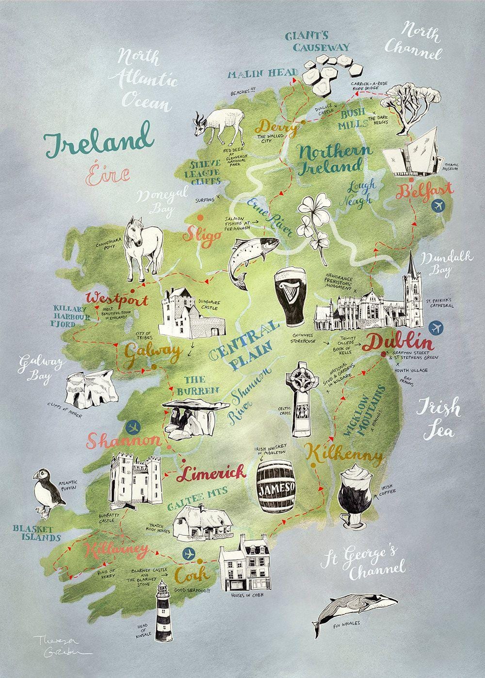 ਨਕਸ਼ਾ ਨਕਸ਼ਾ ਦੇ ireland ਦੇ ਪੋਸਟਰ