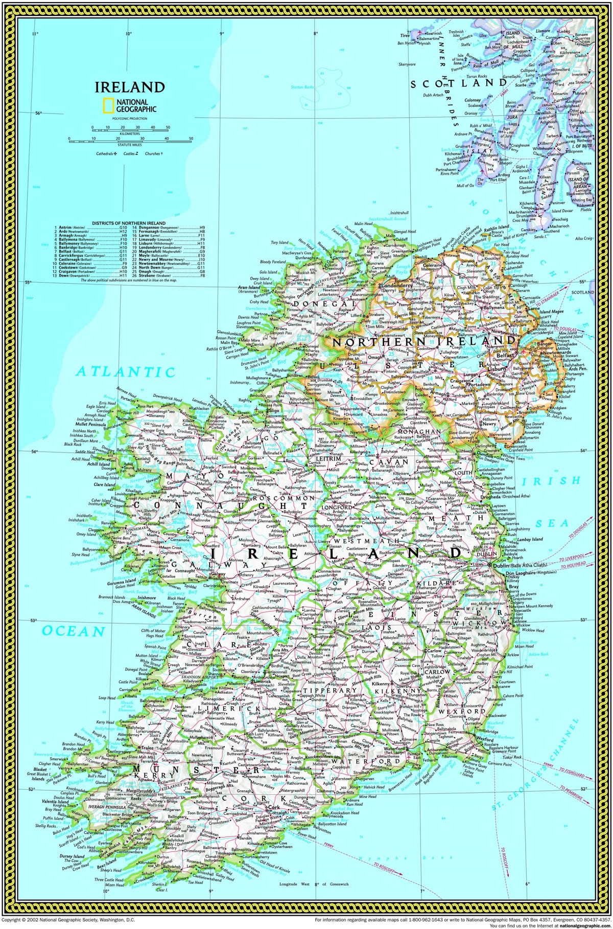 ਨਕਸ਼ਾ ਦੇ ਨੈਸ਼ਨਲ ਜੀਓਗਰਾਫਿਕ ਦਾ ਨਕਸ਼ਾ ireland