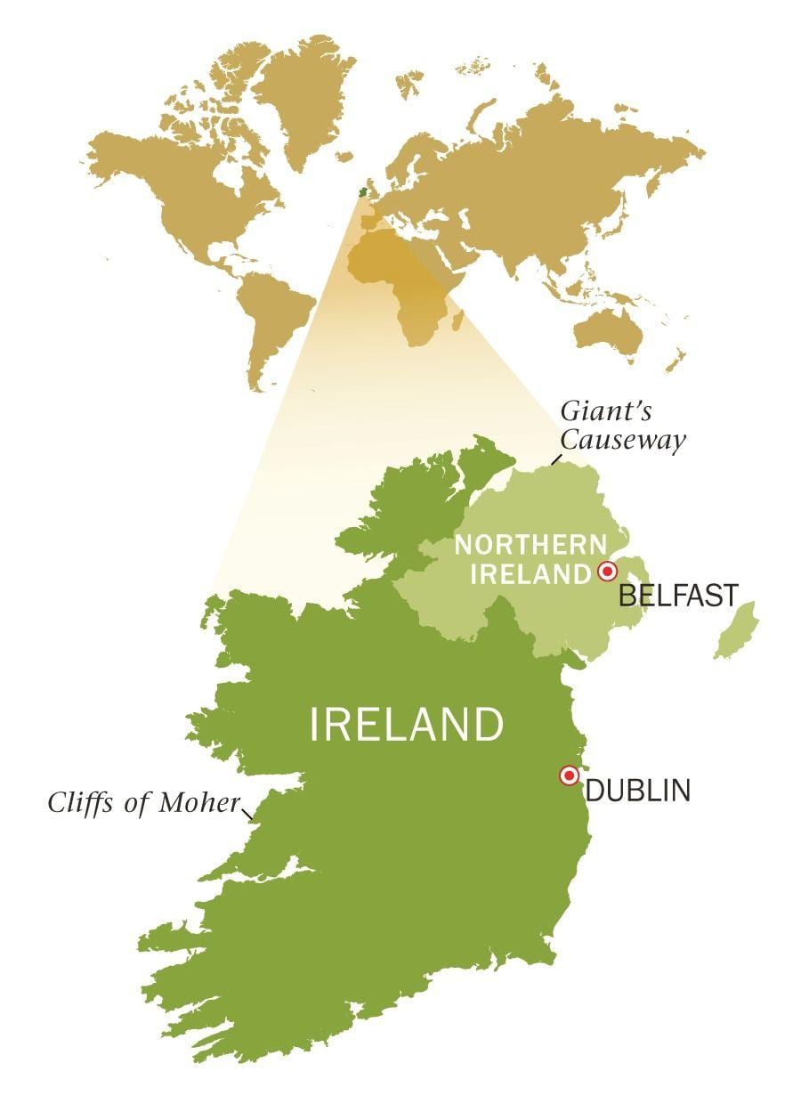 ਨਕਸ਼ਾ ਦੇ ਪੰਨੇ ਆਇਲ ireland