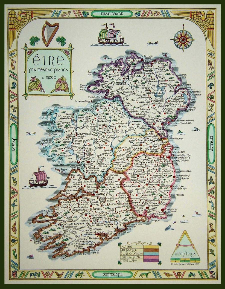 ਨਕਸ਼ਾ ਦੇ ਮੱਧਕਾਲੀ ireland