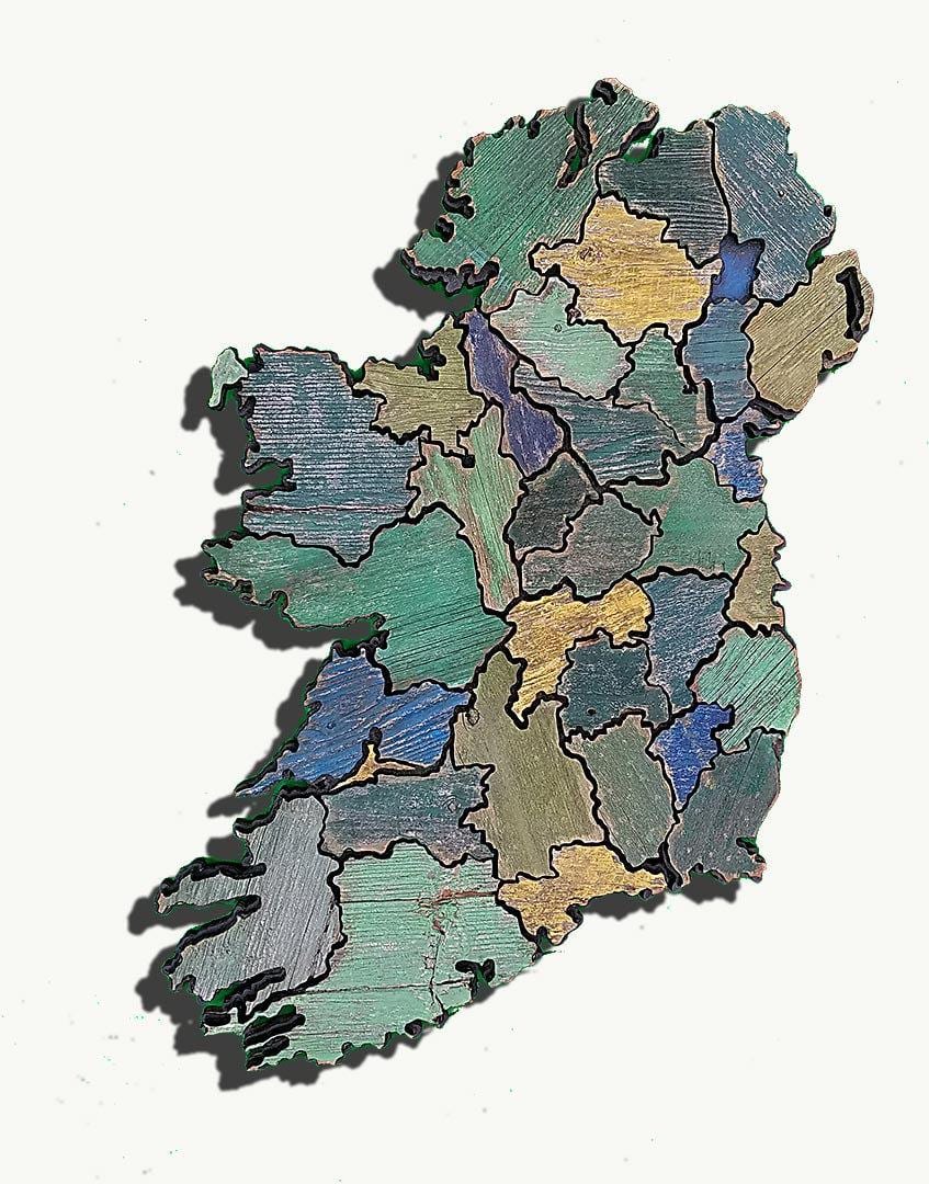 ਨਕਸ਼ਾ ਦੀ ਲੱਕੜ ਦਾ ਨਕਸ਼ਾ ireland