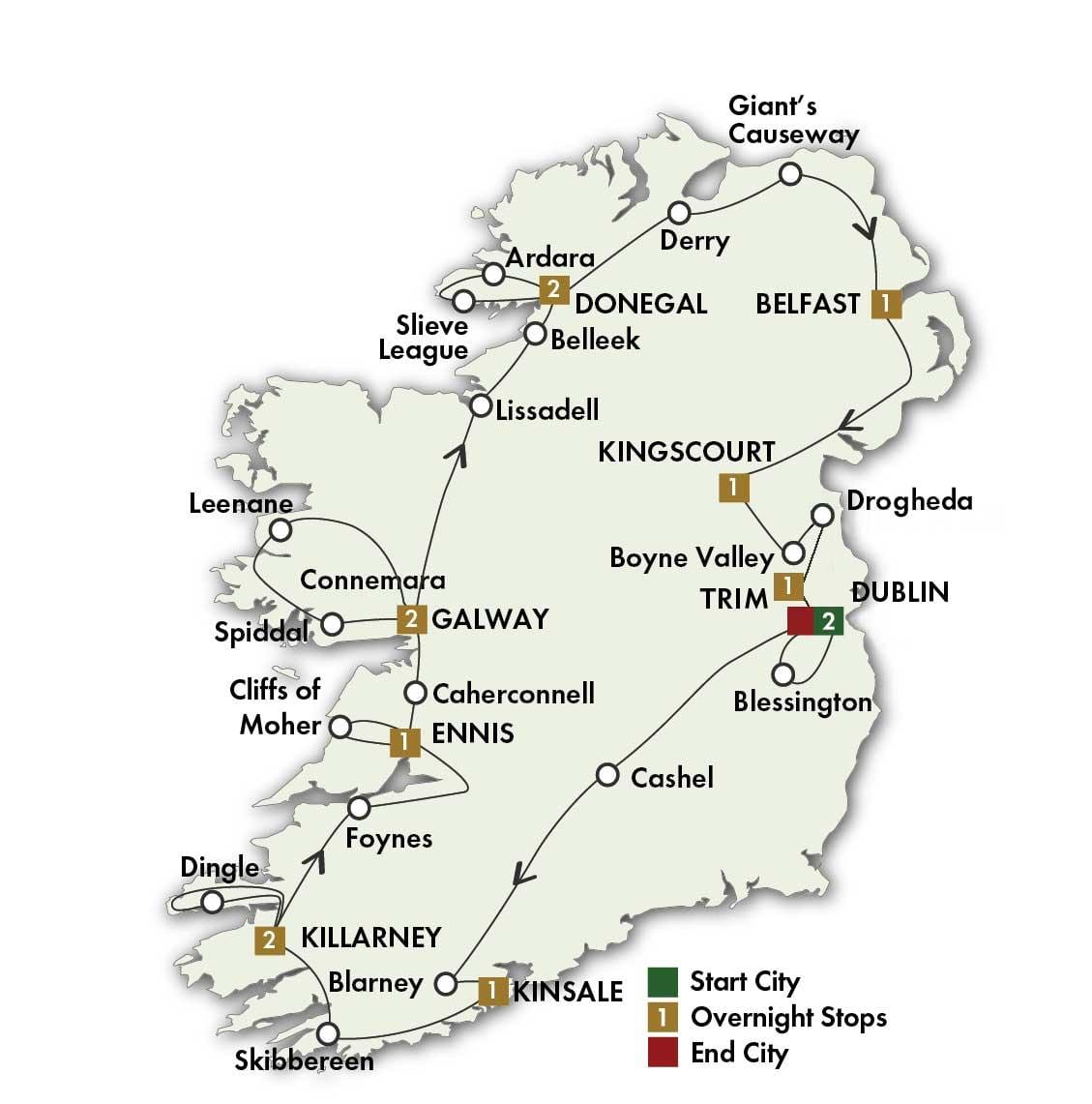 ਨਕਸ਼ਾ ਦੇ ਵਧੀਆ ਸੜਕ ਦਾ ਨਕਸ਼ਾ ਦੇ ireland