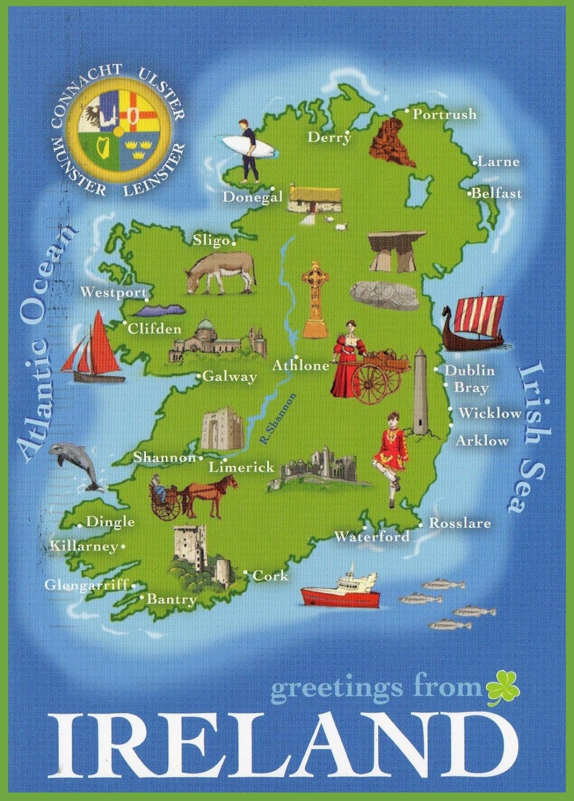 ਨਕਸ਼ਾ ireland ਦੇ ਚੋਟੀ ਦੇ ਆਕਰਸ਼ਣ