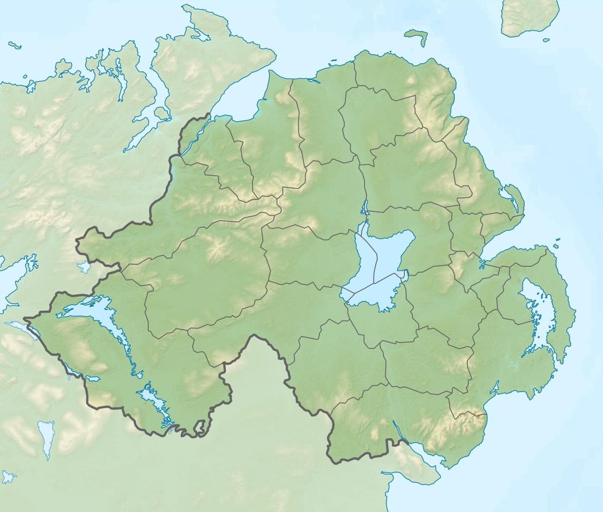 ਨਕਸ਼ਾ ਦੇ ਸਰੀਰਕ, ਨਕਸ਼ਾ ਦੇ northern ireland