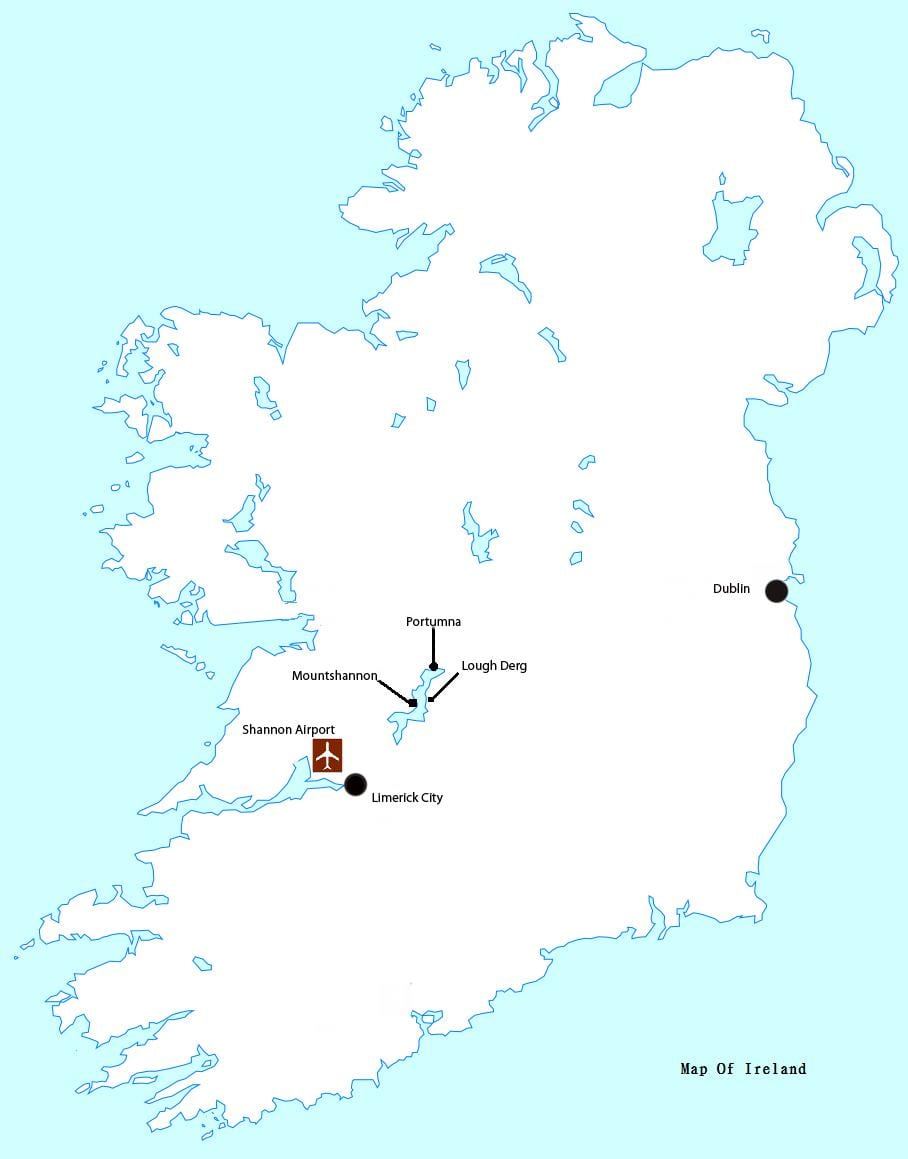 ਨਕਸ਼ਾ ਦੇ ਸ਼ੈਨਨ ਹਵਾਈ ਅੱਡੇ ireland