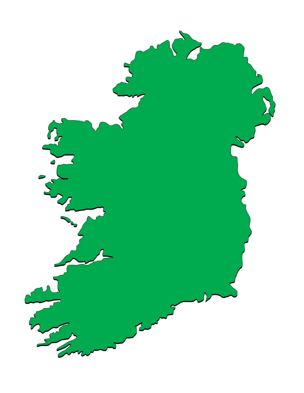 ਨਕਸ਼ਾ ਦੇ ireland ਟੈਪਲੇਟ