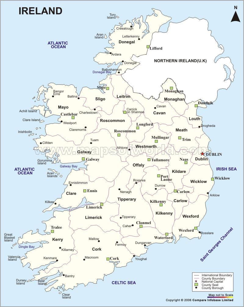 ਨਕਸ਼ਾ ਦੇ ਸਿਆਸੀ ਨਕਸ਼ੇ ਦੇ ireland