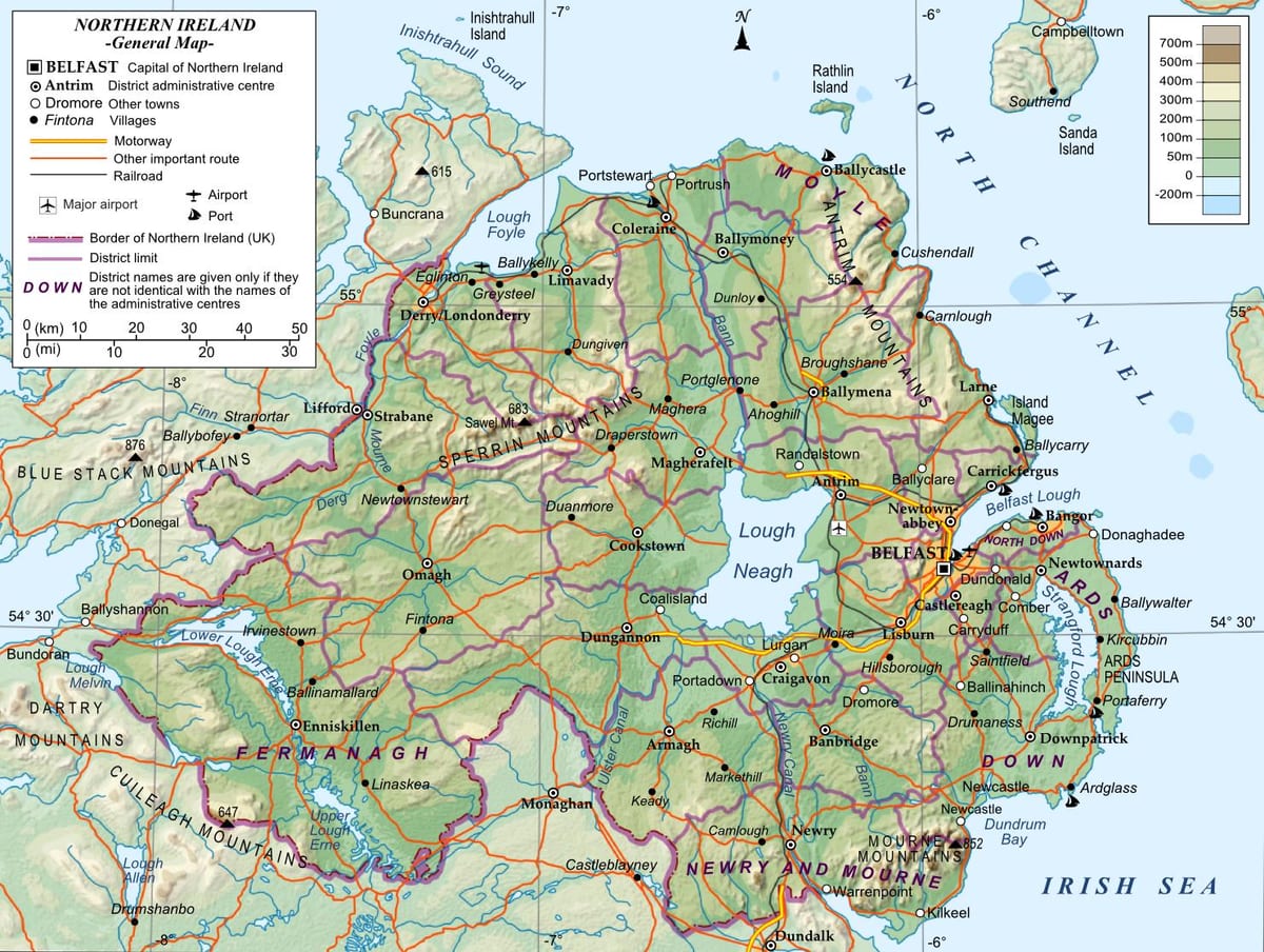 ਗਲੀ ਦਾ ਨਕਸ਼ਾ northern ireland