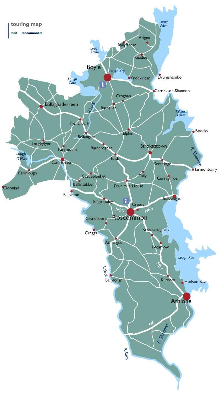 ਨਕਸ਼ਾ ਦੇ county roscommon ireland