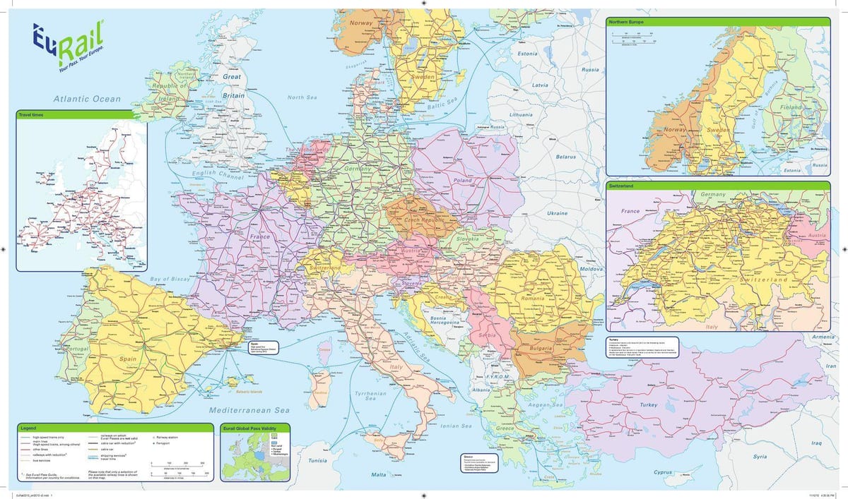 ਨਕਸ਼ਾ ਦੇ eurail ireland