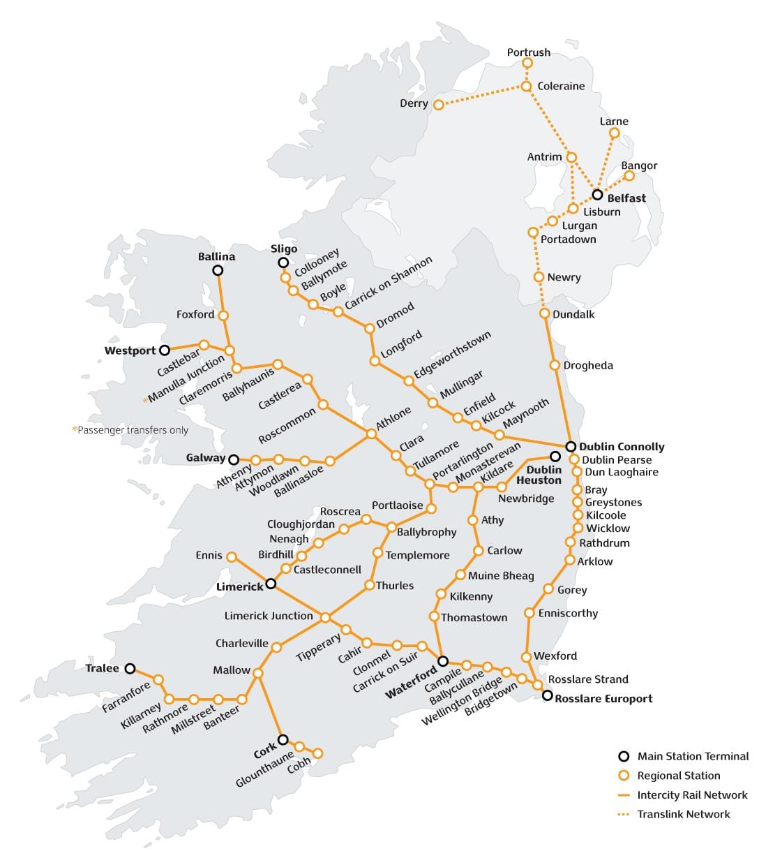 ਰੇਲ ਗੱਡੀ ਵਿਚ ਸਫਰ ireland ਨਕਸ਼ਾ