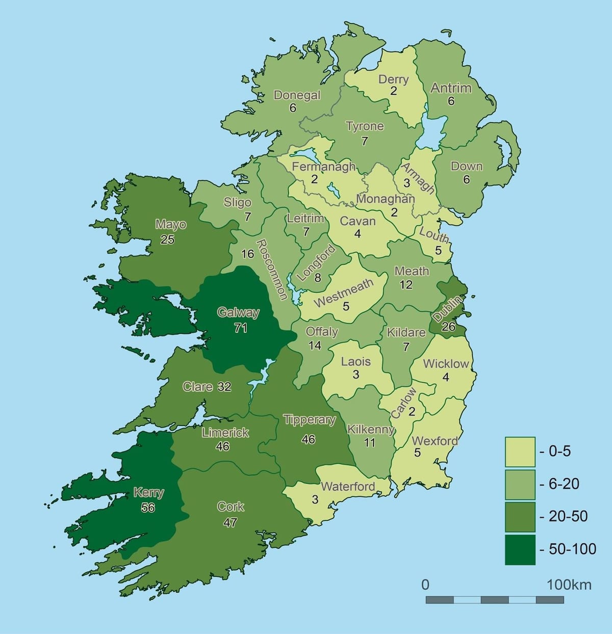ਨਕਸ਼ਾ ireland ਦੇ ਭੂਗੋਲ