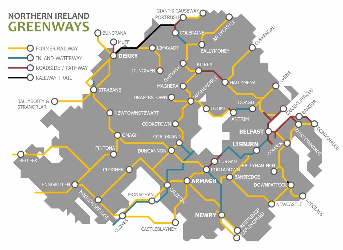 northern ireland ਗੱਡੀ ਦਾ ਨਕਸ਼ਾ