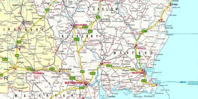 ਨਕਸ਼ਾ ਦੇ ਦੱਖਣੀ ਪੂਰਬੀ ireland