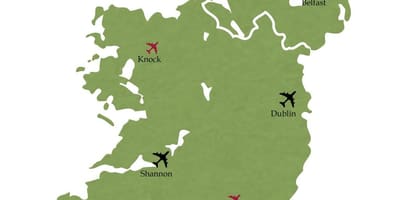 ਦਸਤਕ ireland ਦੇ ਪੱਛਮੀ ਹਵਾਈ ਅੱਡੇ ਦਾ ਨਕਸ਼ਾ