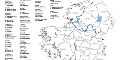 ਵਧੀਆ ਬੀਚ ireland ਵਿੱਚ ਨਕਸ਼ਾ