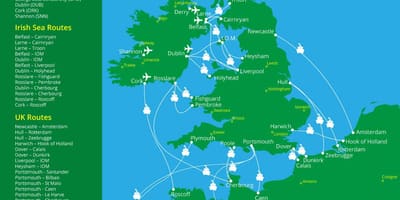 ਨਕਸ਼ਾ ਦੀ ਬੇੜੀ ਰਸਤੇ ireland ਕਰਨ ਲਈ