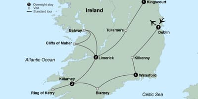 ਨਕਸ਼ਾ ਦੇ ਯਾਤਰੀ ਨਕਸ਼ਾ ਦੇ ਦੱਖਣੀ ireland