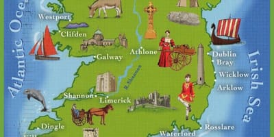 ਨਕਸ਼ਾ ireland ਦੇ ਚੋਟੀ ਦੇ ਆਕਰਸ਼ਣ
