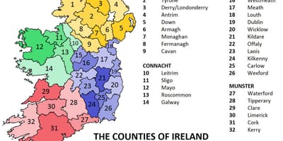ਨਕਸ਼ਾ ਦੇ ireland ਦਿਖਾ ਸੂਬੇ