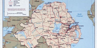 ਨਕਸ਼ਾ ਦੇ ਸੜਕ ' ਨਕਸ਼ਾ, ਦੀ ireland ਅਤੇ ਉੱਤਰੀ ਆਇਰਲਡ