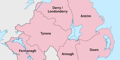 ਥੱਲੇ ireland ਨਕਸ਼ਾ