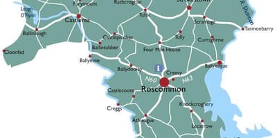 ਨਕਸ਼ਾ ਦੇ county roscommon ireland