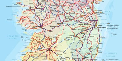 Ireland ਬੱਸ ਰਸਤੇ ਦਾ ਨਕਸ਼ਾ