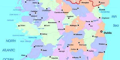 ਸਿਆਸੀ ਨਕਸ਼ਾ ਦੇ ireland ਅਤੇ ਉੱਤਰੀ ਆਇਰਲਡ